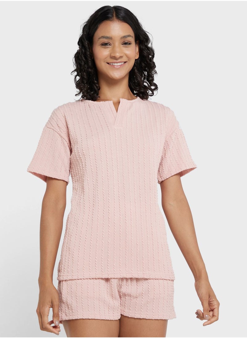 Ginger - Ribbed Pyjama Short Set - Image 1