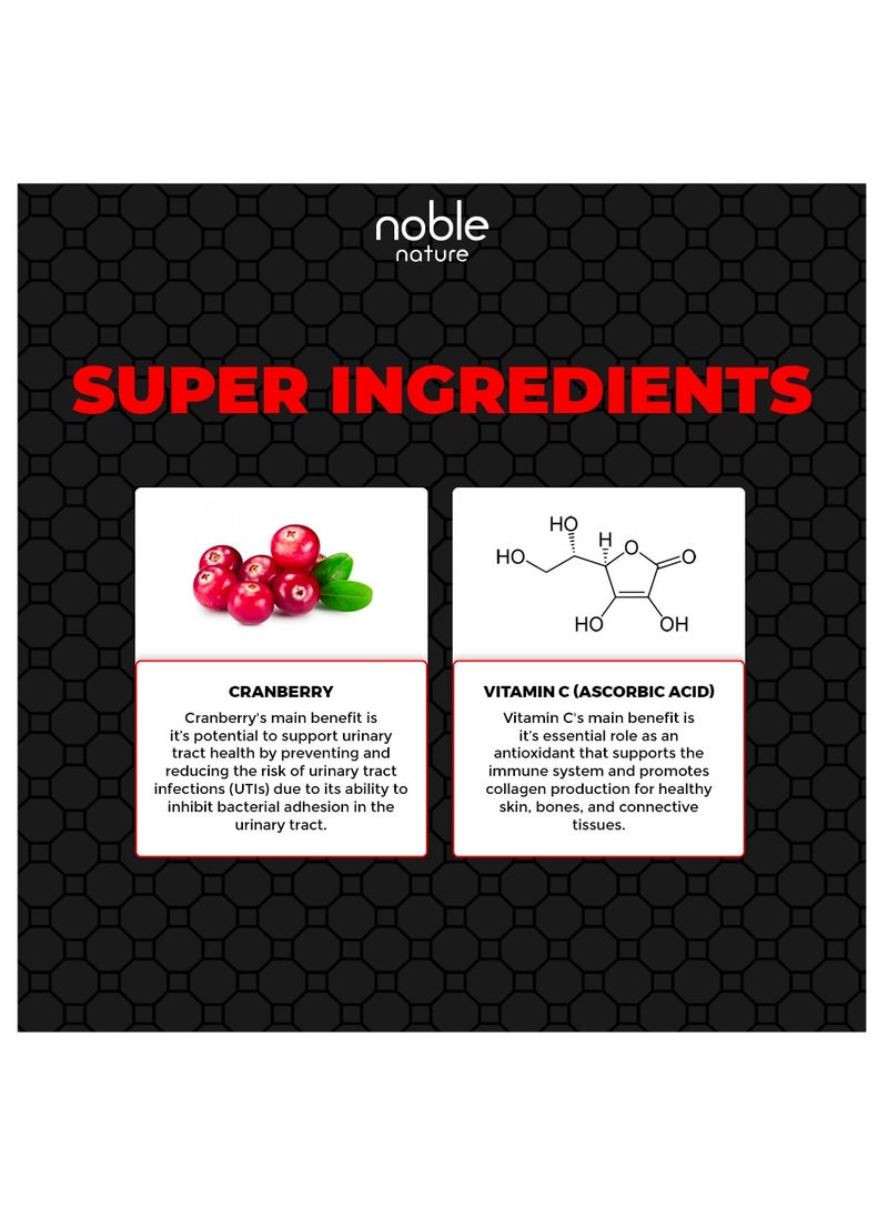 noble nature Cranberry Concentrate Extract + Vitamin C | 30,000 mg | Urinary Tract Support | 120 Capsules |  - Image 5