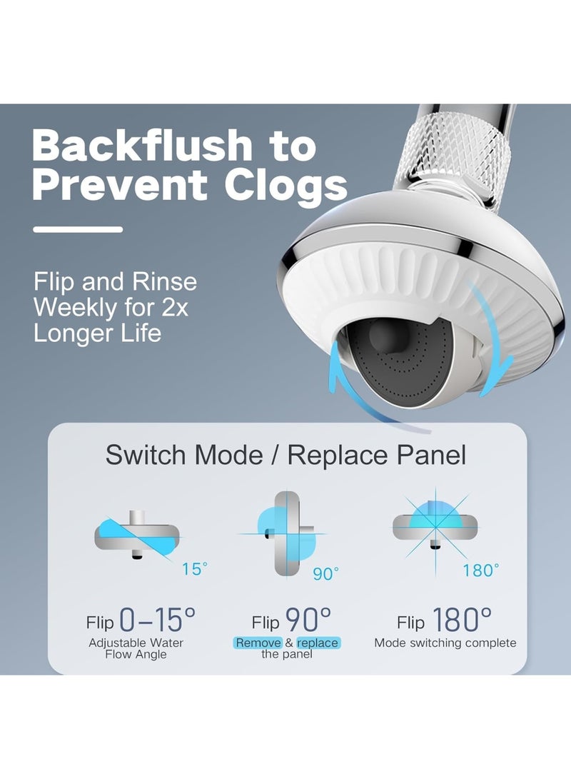 SYOSI Kitchen Faucet Aerator, UFO Series Wide Spray Area Anti-Splash 360° Rotatable Faucet Head, 3-Mode Kitchen Faucet Extender and Sink Sprayer Attachment, 55/64'' Female Thread, Chrome - Image 5