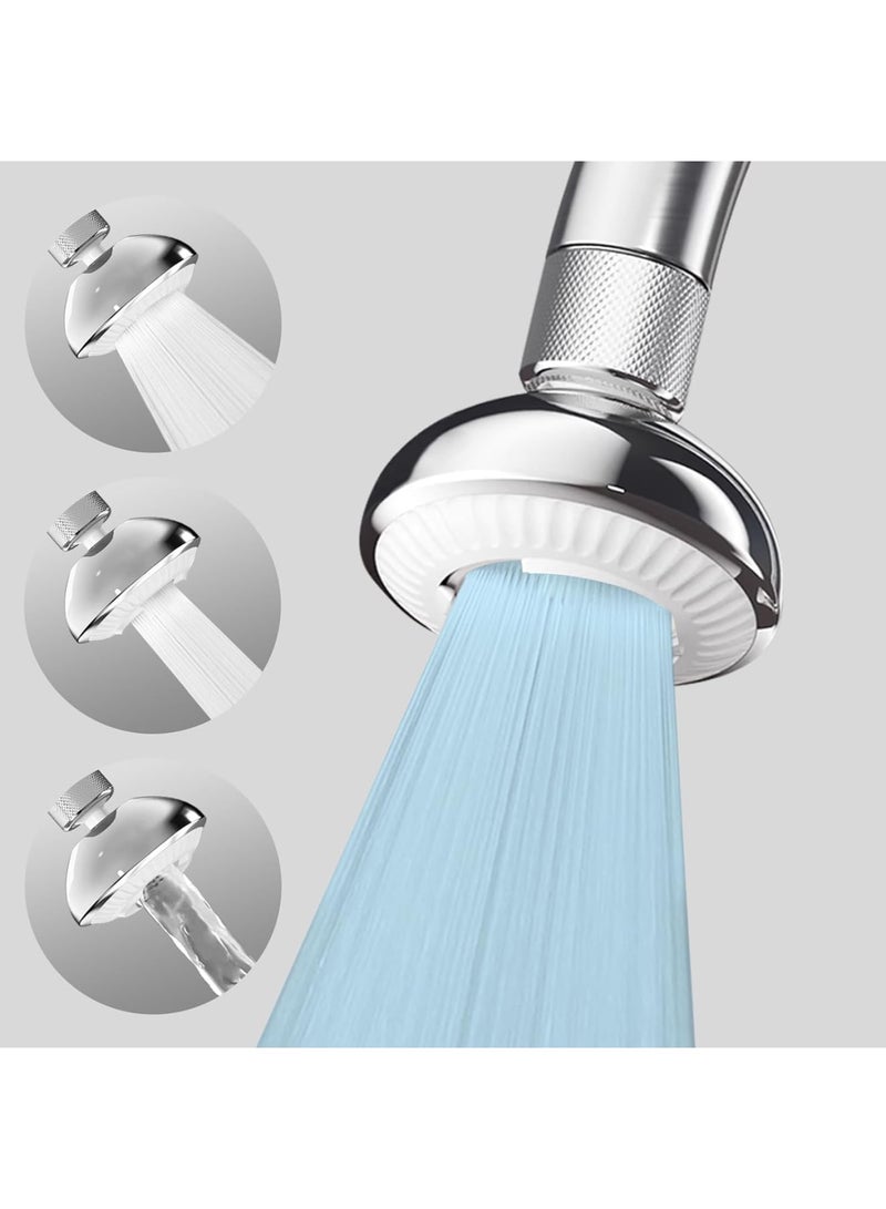 SYOSI Kitchen Faucet Aerator, UFO Series Wide Spray Area Anti-Splash 360° Rotatable Faucet Head, 3-Mode Kitchen Faucet Extender and Sink Sprayer Attachment, 55/64'' Female Thread, Chrome - Image 1