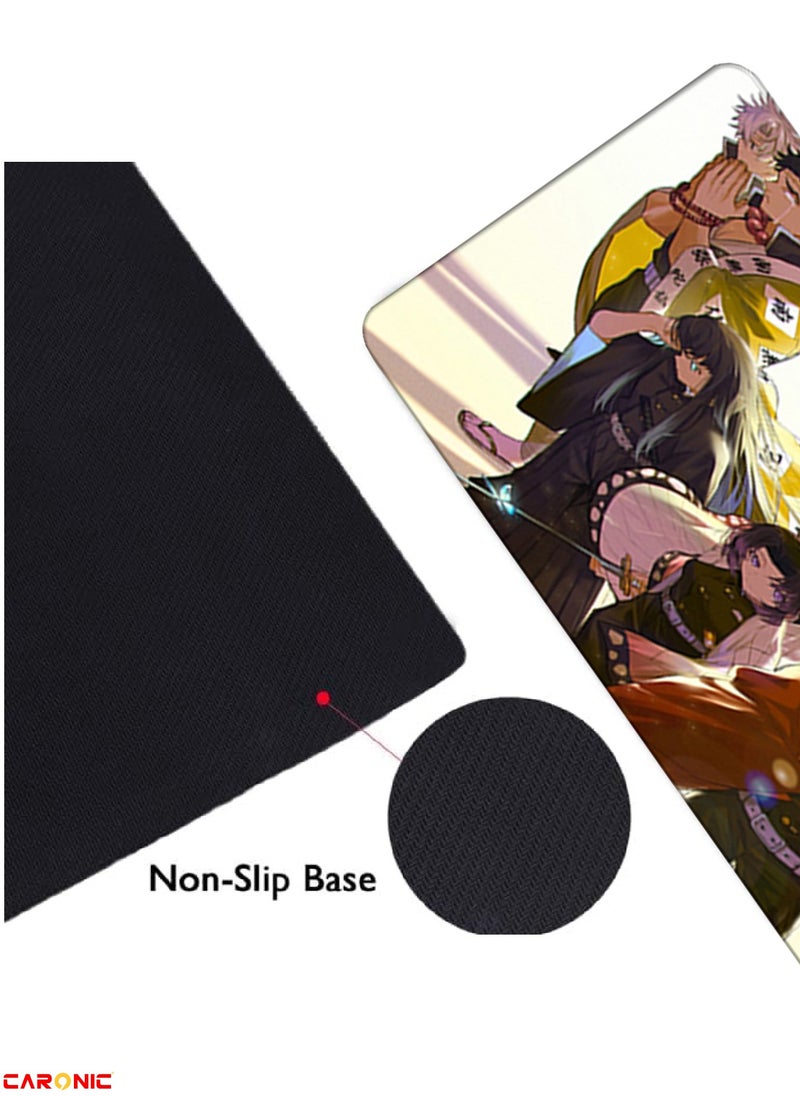 Large Gaming Mouse Pad with Superior Micro Weave Cloth Extended Desk Mousepad with Stitched Edges Non-Slip Base Water Resist Keyboard Pad For Gamer And Office Home Carl M1413
