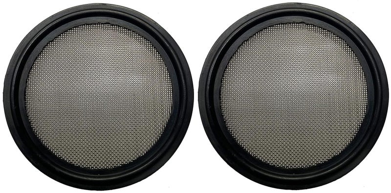 DR.COMPONENT 2" Sanitary Tri-Clamp Gaskets (Pack of 2), Bonded Type Screen (#40 Mesh/ 420 μm) Gaskets, Black EPDM - Image 2