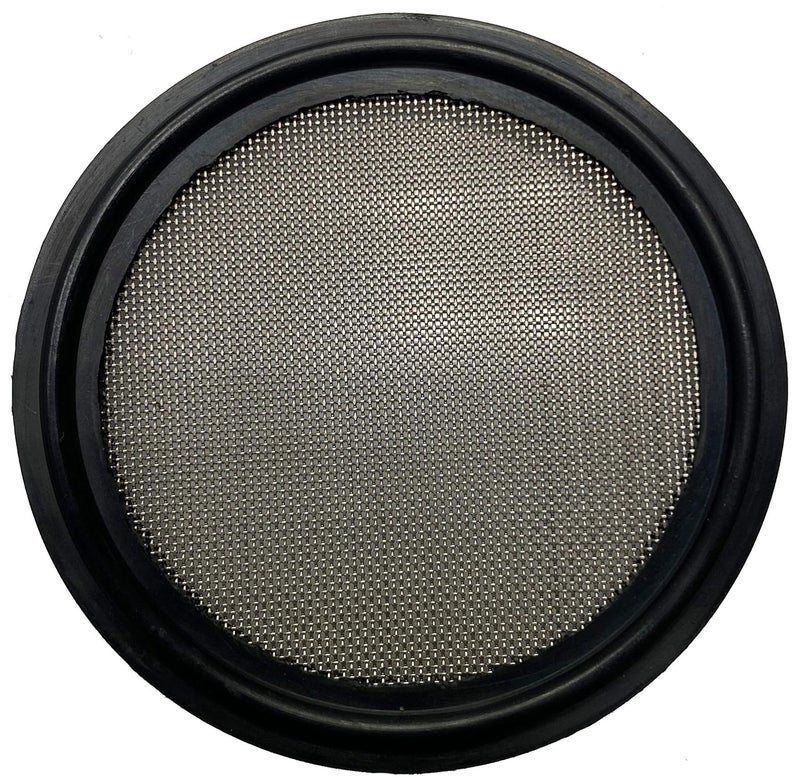 DR.COMPONENT 2" Sanitary Tri-Clamp Gaskets (Pack of 2), Bonded Type Screen (#40 Mesh/ 420 μm) Gaskets, Black EPDM - Image 1