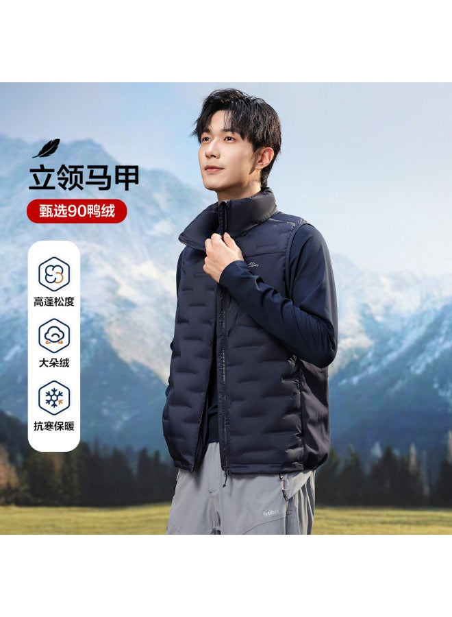 YaYa Men's Winter Lightweight Comfortable Fashion Simple Stand Collar Vest Light Warm Waistcoat - Image 2