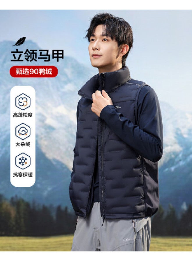 YaYa Men's Winter Lightweight Comfortable Fashion Simple Stand Collar Vest Light Warm Waistcoat - Image 1