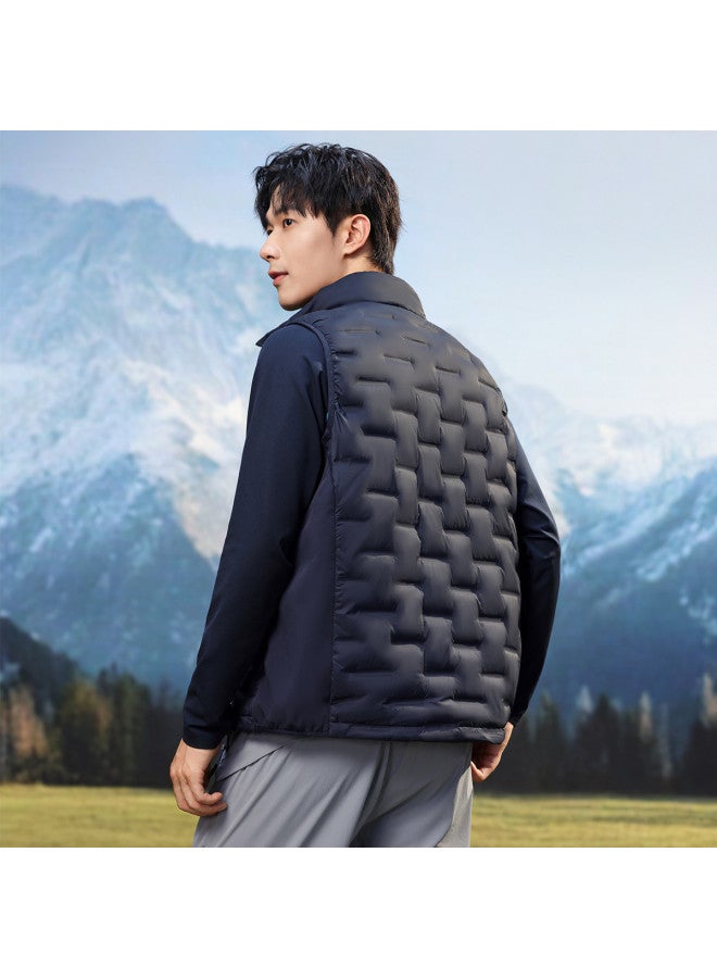 YaYa Men's Winter Lightweight Comfortable Fashion Simple Stand Collar Vest Light Warm Waistcoat - Image 3
