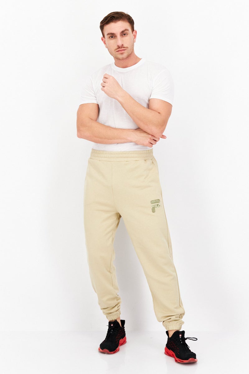 FILA Men Relaxed Fit Badra Drawstring Outdoor Sweatpants, Khaki  - Image 3