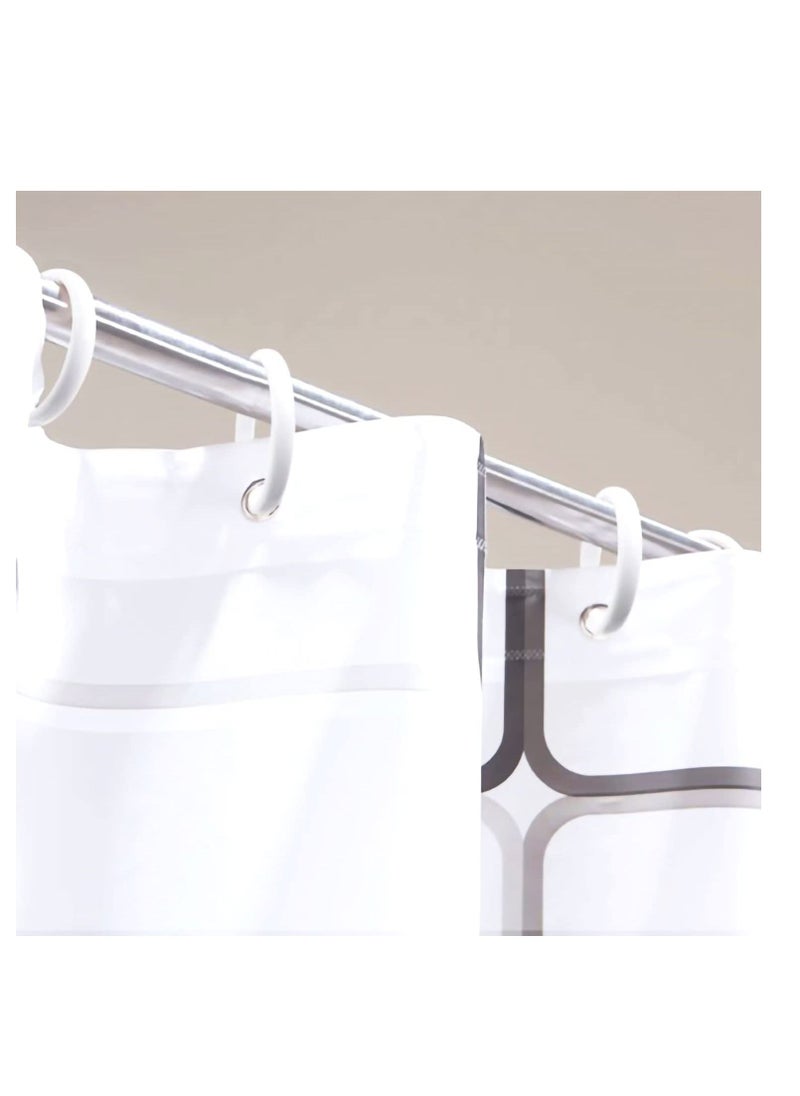 SYOSI 12 PCS White Plastic Shower Curtain Rings, Easy Snap Closure Shower Curtain  - Image 4