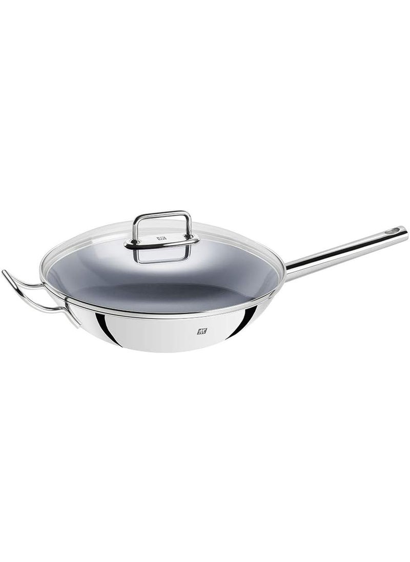 Zwilling Zwilling Wok Glass Lid and Removable Grid Insert Incl Long Handle Suitable for Induction Stainless Steel PlusSilver  32 cm  - Image 2