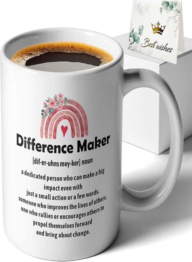 ella - Difference Maker Definition Funny Double Sided Office Home Gifts For Friend Sister Teacher Mentor Doctor Leader Colleague Boss Manger Office Thank You Gifts