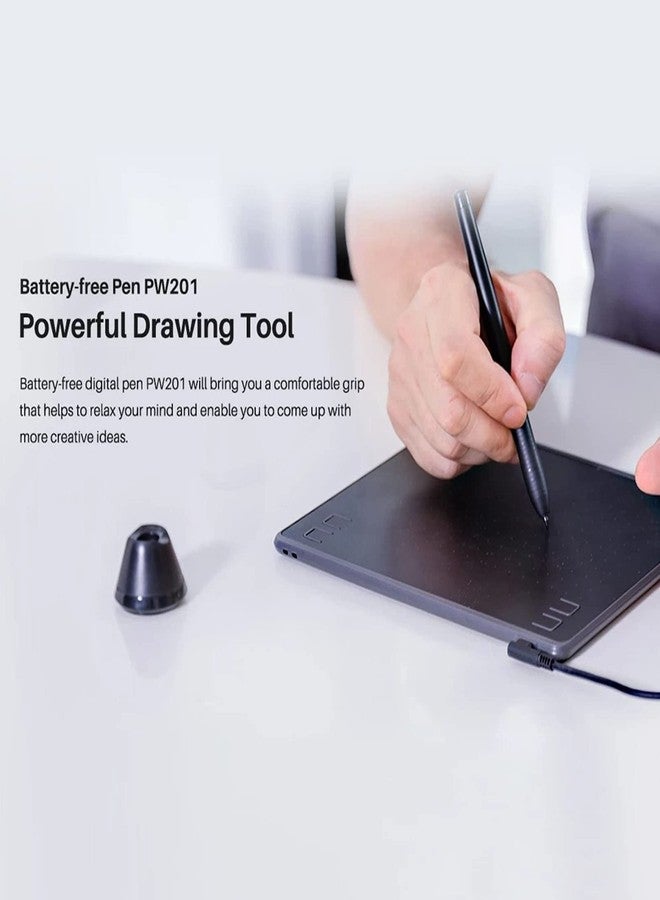 Ashata PW201 Stylus Pen for HST640 H610PRO V2 HC16 HS64 HS610 GC610 H1161 H320M Drawing Tablet, Ergonomic Pen Replacement for Drawing Board - Image 2