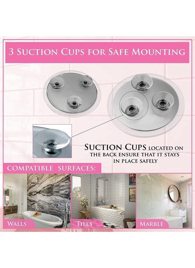 Mirrorvana Magnifying Mirror Set Combo with 3 Suction Cups Each - Compact & Travel Ready (Glass (20X & 10X))  - Image 2