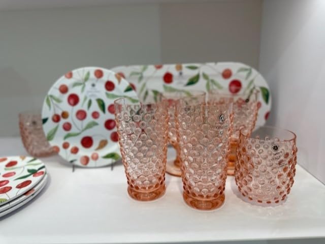 TarHong Hobnail Premium Plastic Drinkware BeverageGoblet Pink - Image 2