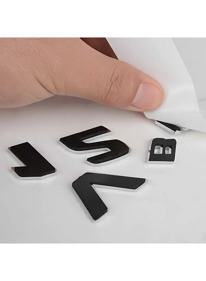 ABS Plastic V12 Biturbo Silvery Side Decal Sticker For Automobile Car - Image 5