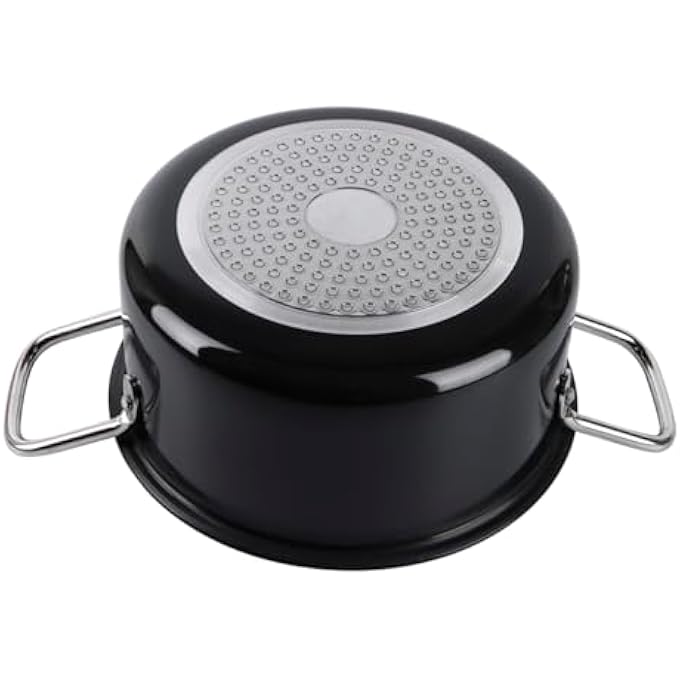 Kitchenmark Hard Anodized Stockpot Aluminum Cooking Pot With Lid 20Cm  Black - Image 4