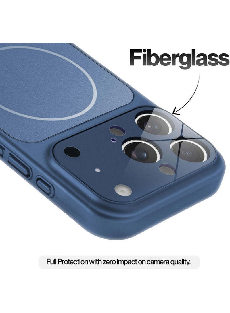 جراب iPhone 14 Pro Max متوافق مع Magsafe، جراب زجاجي غير لامع رفيع، واقي عدسة الكاميرا من الخدوش، غطاء مقاوم للصدمات، 14 Pro Max 6.7 بوصة - Image 4