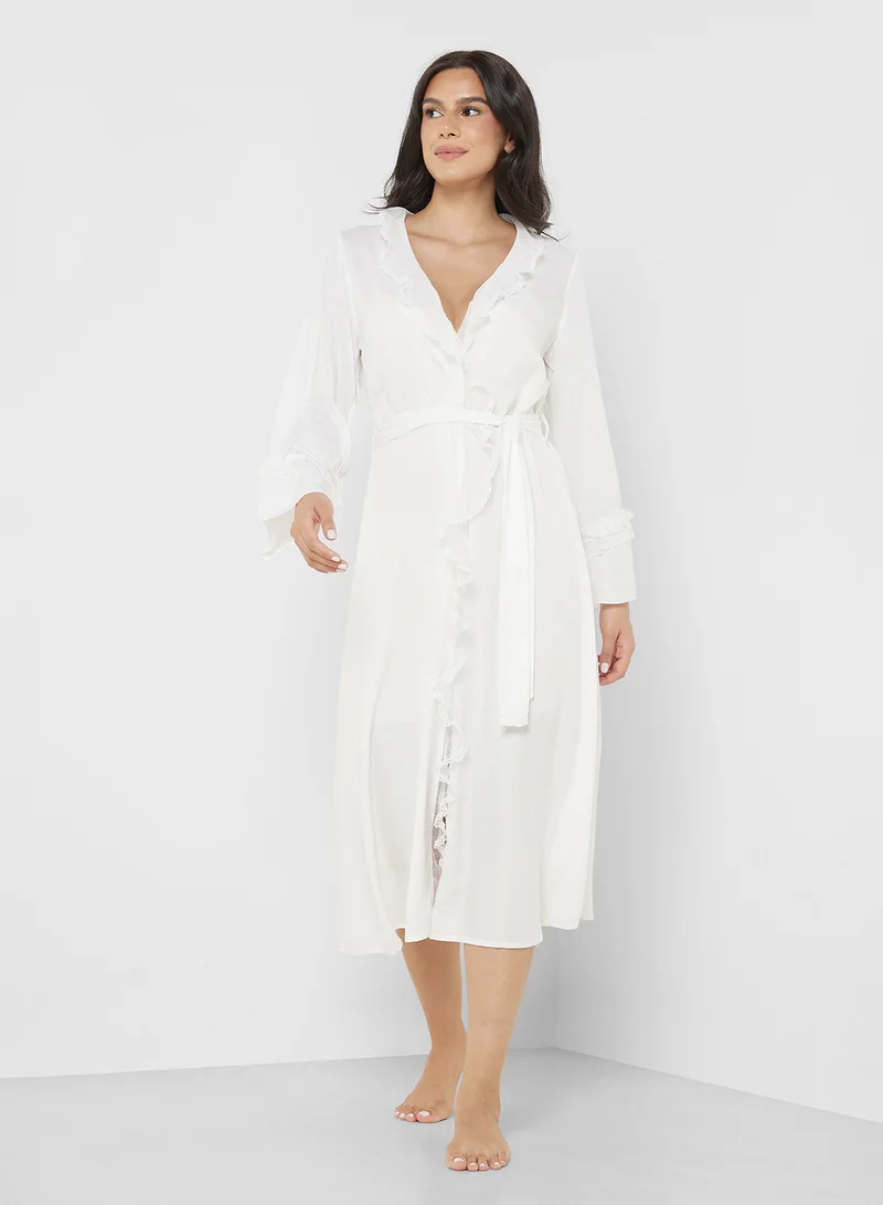 ايلا Ruffle Hem Robe