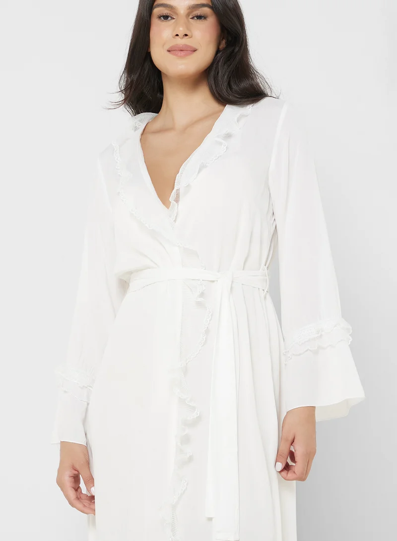 ايلا Ruffle Hem Robe
