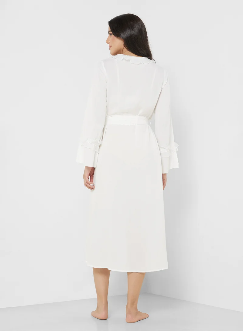 ايلا Ruffle Hem Robe