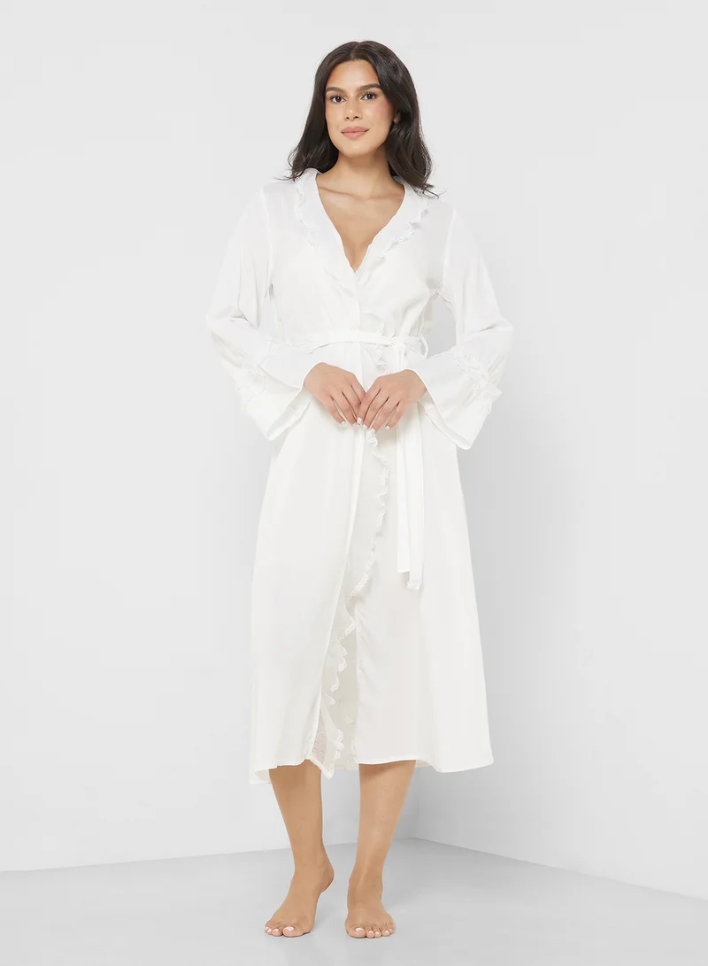 ايلا Ruffle Hem Robe