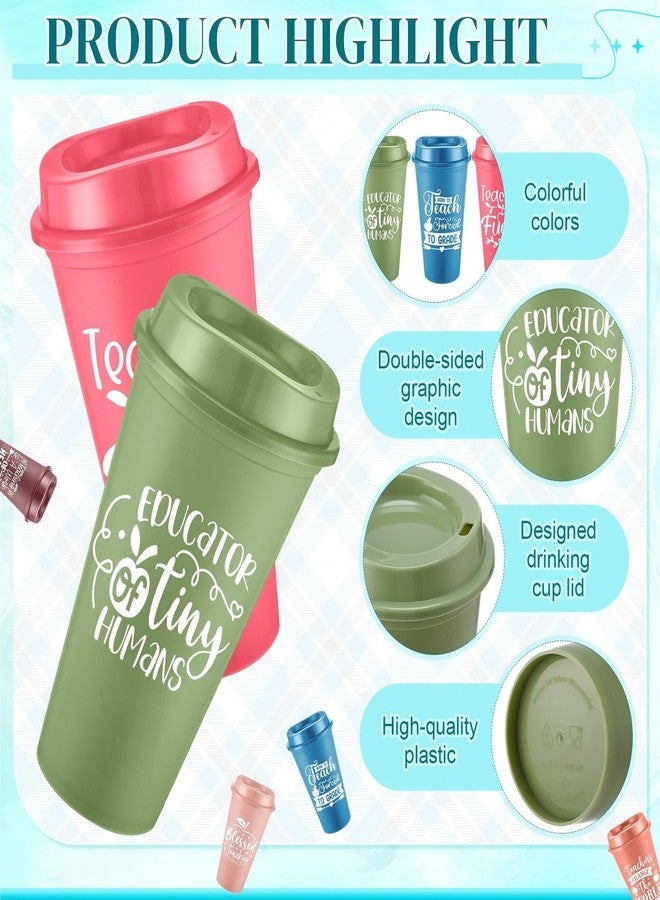 LemonRoad 30 Set Teacher Appreciation Gifts Bulk Graduation Gifts for Women 16 oz Teacher Appreciation Cup with Lid Card and Bag Thank You Gift for End of The Year(Cute,Bright Colors) - Image 3