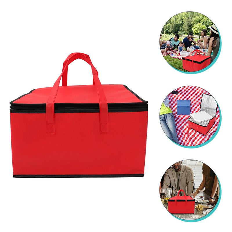 2pcs Large Catering Insulated Bag Food Carrier Bag Grocery Shopping Pouch - Image 1