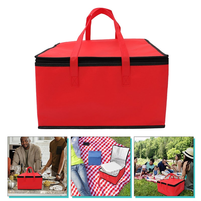 2pcs Large Catering Insulated Bag Food Carrier Bag Grocery Shopping Pouch - Image 3