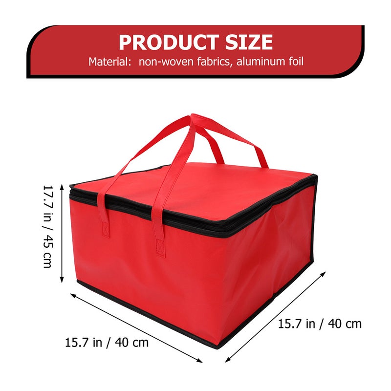 2pcs Large Catering Insulated Bag Food Carrier Bag Grocery Shopping Pouch - Image 2