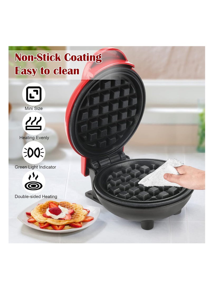 Generic - Mini Waffle Maker with Non-Stick Coating, Classic Waffle Maker, Electric Cake Maker for Pancakes, Cookies, Shuffles, Snacks, Belgian Waffles - Image 1