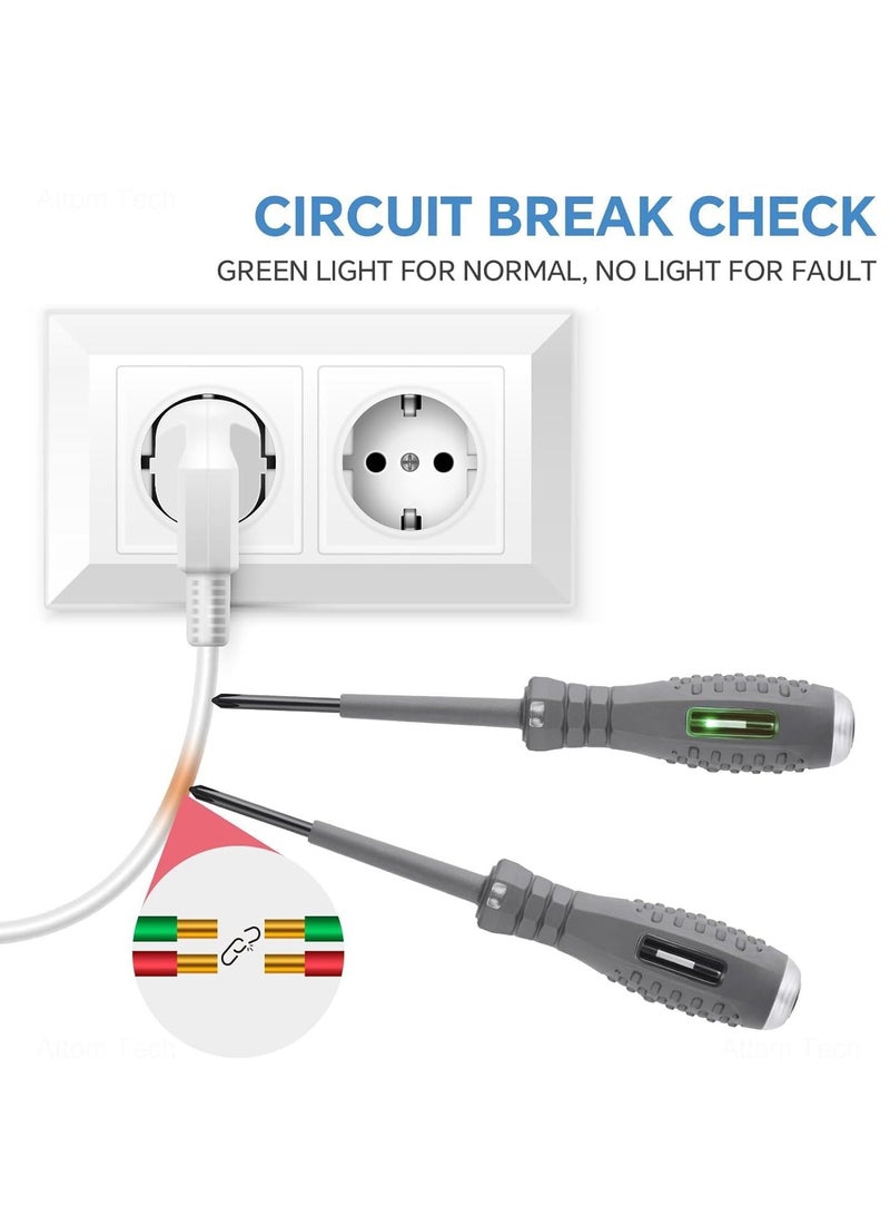 High Torque And Powerful 2-In-1 Magnetic Screwdriver, Current Detector, Contact Voltage Test Pen, Current And Live Wire Electrical Tester (2pcs) - Image 2