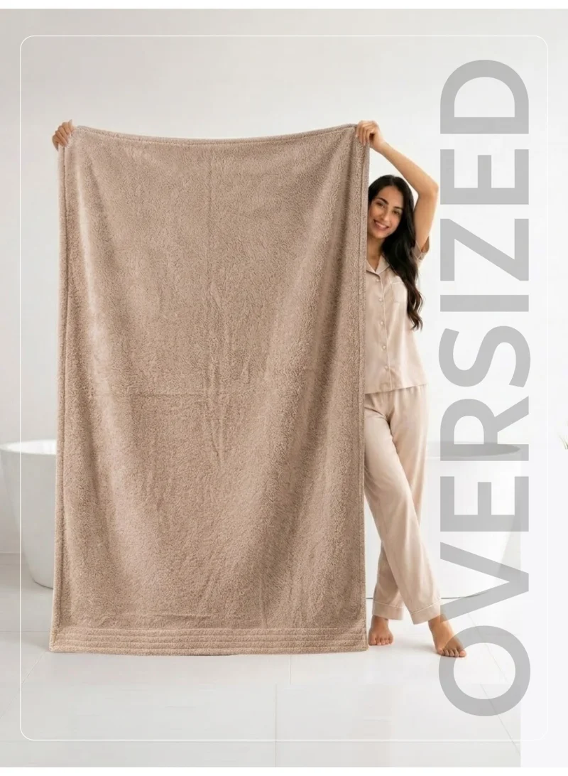 Donetella SOLID - 1Pcs Bath Sheet (1 Piece, 90 X 180 cm) - Microfiber 330 GSM - Ultra Soft & Highly Absorbent Quick Dry Large Bath Towel, Lightweight Solid Bath Sheet for Bathroom, Gym, Spa & Travel.  | Best Price UAE