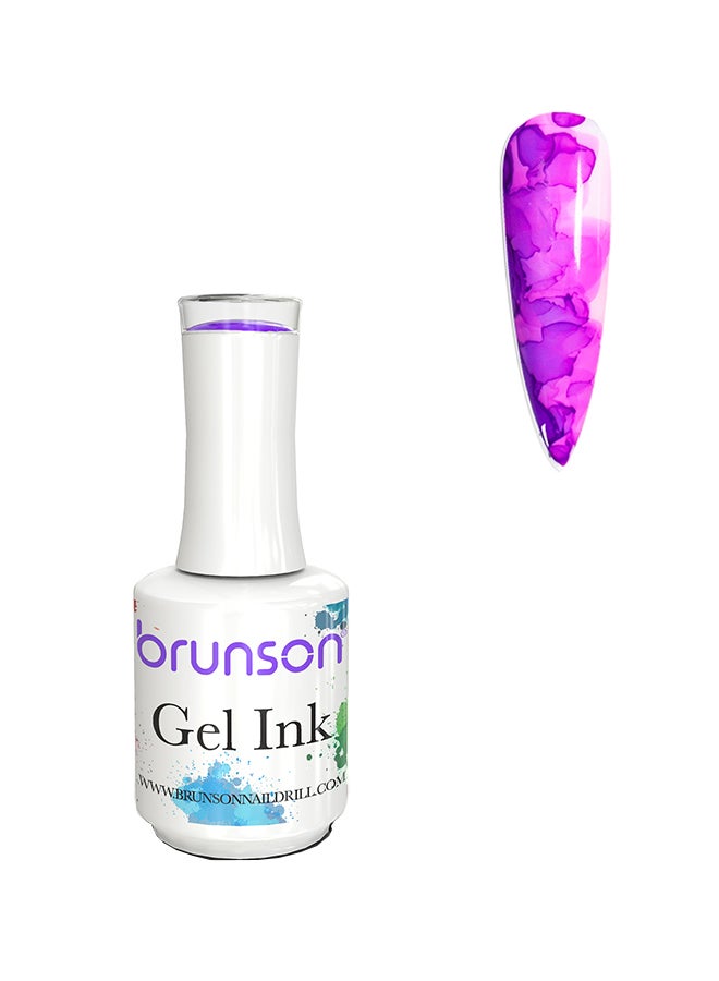 brunson Gel Ink Nail Polish Watercolor Ink Gel Nail Polish Flower Nail Art Blossom Gel for Spreading Marble Effect Soak Off UV Gel Manicure 15mlBGI02 - Image 1
