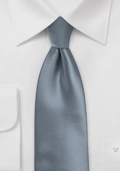 Young Arrow Men's Satin Neck Tie | Formal Solid Necktie for Wedding, Business, Office, Party & Tuxedo | Classic Fit, Soft & Shiny Finish | Stylish Men's Neckwear Accessory (Dark Grey) - Image 4