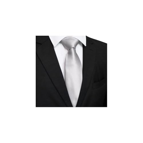 Young Arrow Men's Satin Neck Tie | Formal Solid Necktie for Wedding, Business, Office, Party & Tuxedo | Classic Fit, Soft & Shiny Finish | Stylish Men's Neckwear Accessory (Dark Grey) - Image 5