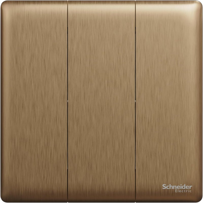 Schneider Electric Unica X 3-Gang Switch - Dark Bronze - Image 1