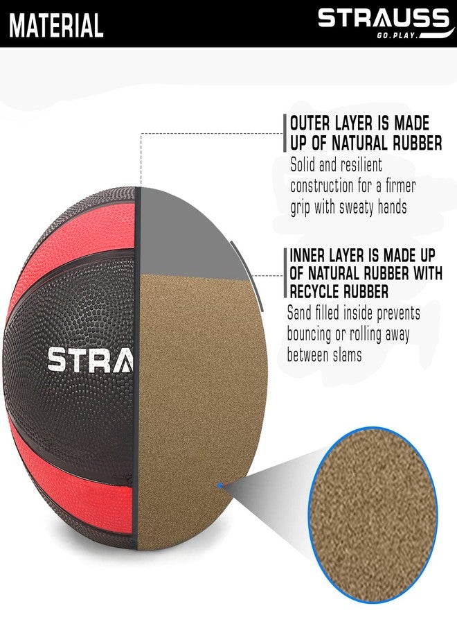 Strauss Medicine, Weight Training Ball, 4 Kg, (Red) - Image 2