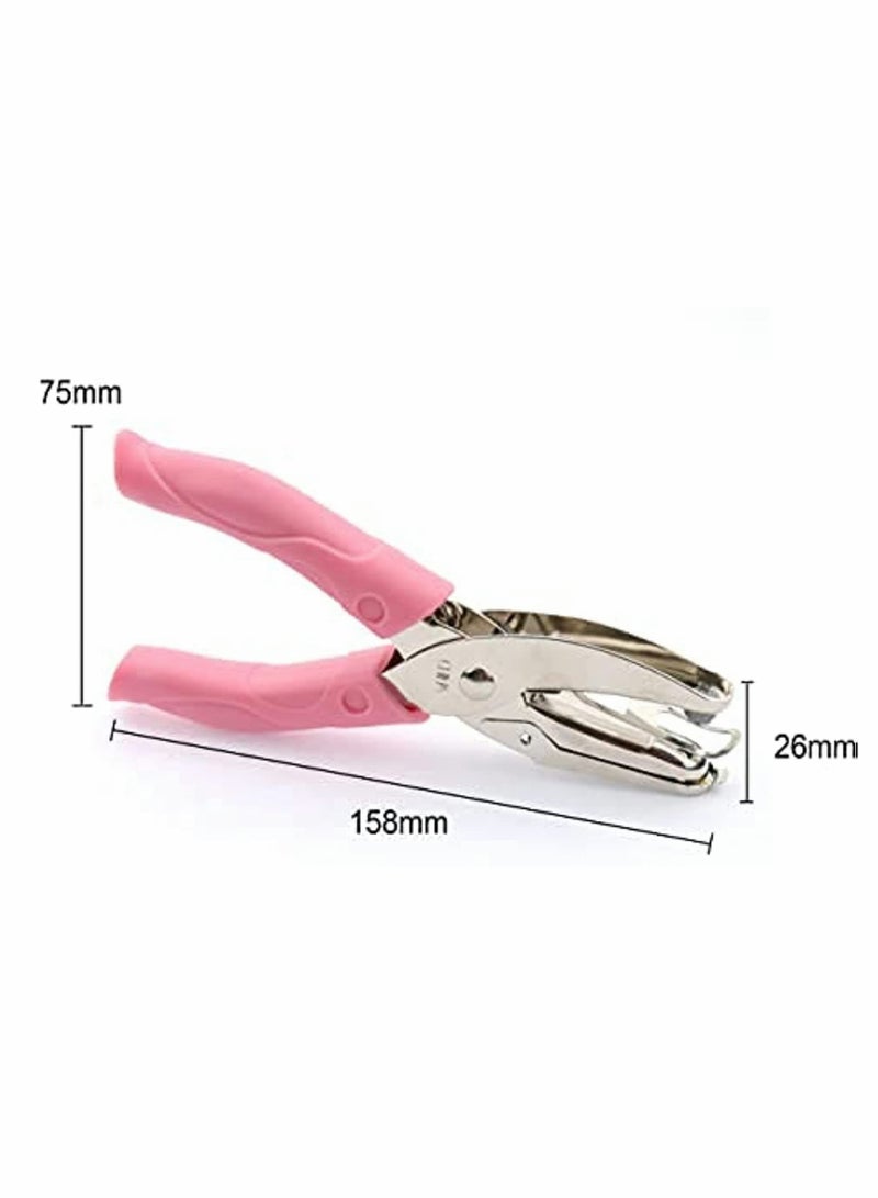Pink Handheld Circle Paper Punch - 1/8 Inch Hole Puncher with Comfort Grip by - Image 5