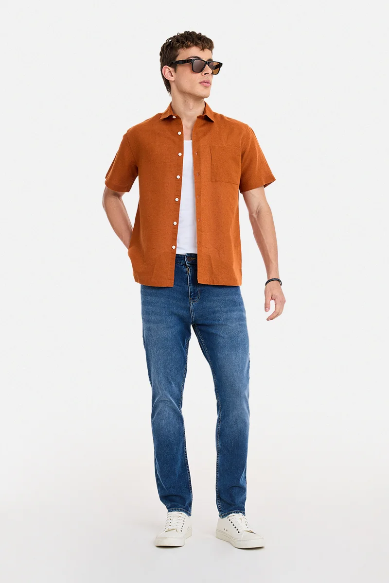 سنيتش Indigo Solid Slim Fit Jeans