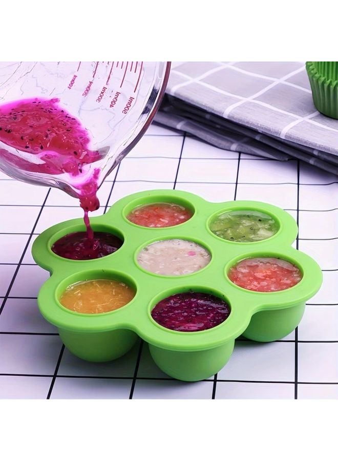 Green Large Silicone Ice Cube Tray Easy Release No Leakage For Whiskey Cocktails Juice - Image 3