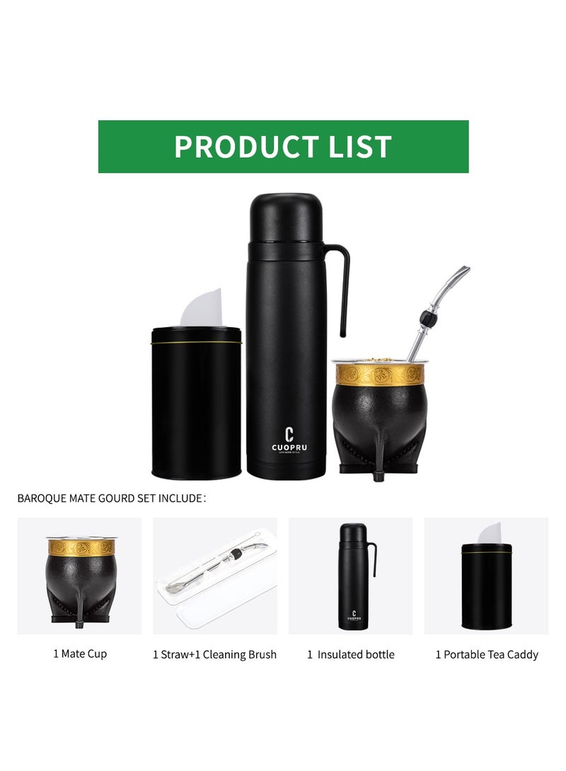 كوبرو مجموعة قرع يربا ماتي الإمبراطوري مع الترمس والحاويات وقشة الشرب بومبيلا - Image 2