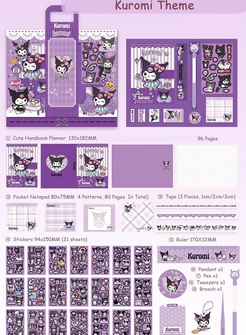 general Stationery Set - Scrapbook Manual Planner, Pocket Notepad, Tape, Ruler, Pen & Sticker - The perfect birthday gift for girls aged 4-12, the ideal back-to-school gift for children - Image 3