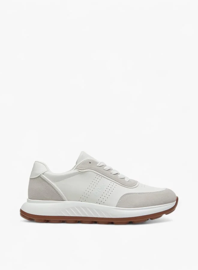 Lee Cooper Men's Panelled Sneakers with Lace-Up Closure