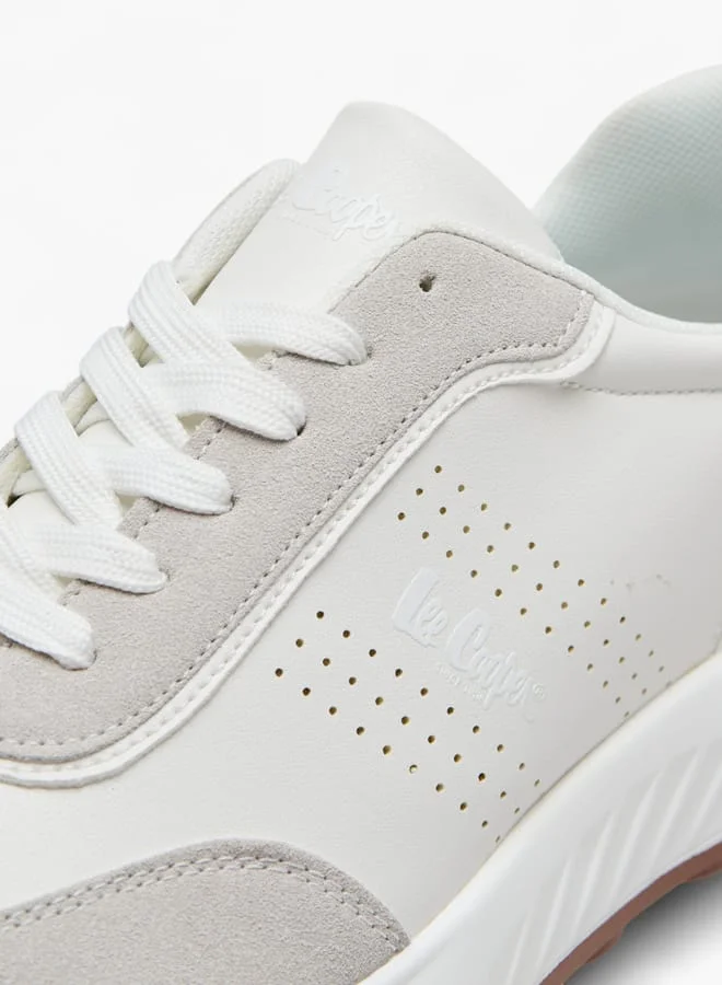 Lee Cooper Men's Panelled Sneakers with Lace-Up Closure