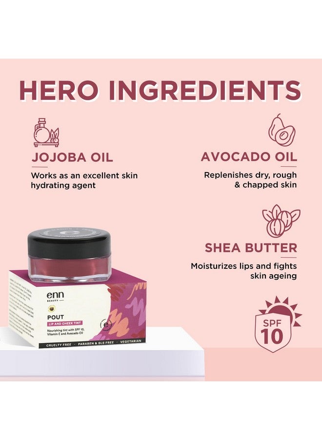 ENN Beauty Pout Lip, Cheek & Eyeshadow Tint With Spf 10 Withthe Goodness Of Jojoba & Avocado Oil, Natural Blush For Women, Long Lasting, Sls & Paraben Free - Bare Blush, 5Gm - Image 3