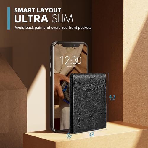 RUNBOX Wallet for Men and Women Slim Rfid Leather 2 ID Window With Gift Box - Image 3