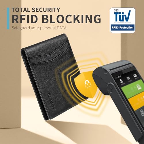 RUNBOX Wallet for Men and Women Slim Rfid Leather 2 ID Window With Gift Box - Image 4