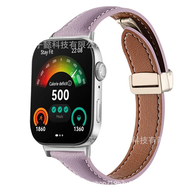 Leather Compatible with Huawei Watch Smartwatch Band for daily smartwatch wear and replacement strap White Travel Use Outdoor Use Portable Use - Image 4