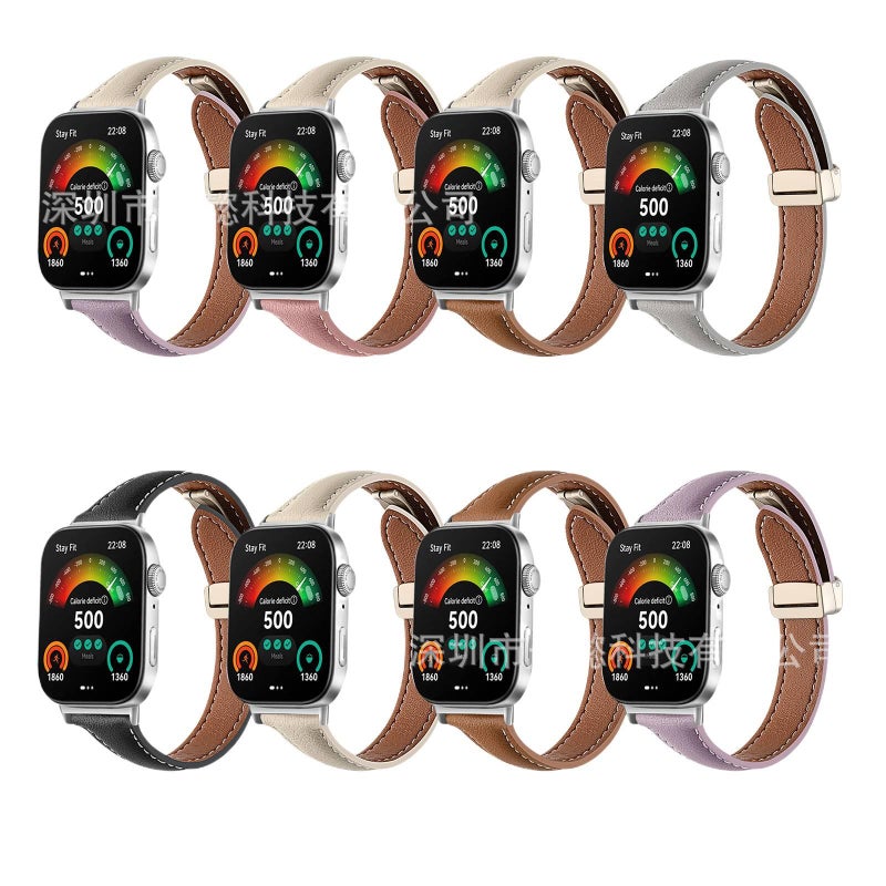Leather Compatible with Huawei Watch Smartwatch Band for daily smartwatch wear and replacement strap White Travel Use Outdoor Use Portable Use - Image 3
