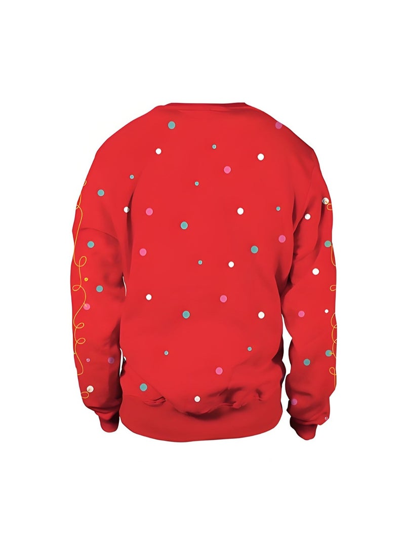 إسكدنيا جنس واحد عيد الميلاد القفز سترة مطبوعة سترة سترة الخريف الشتاء قمم الملابس - Image 2