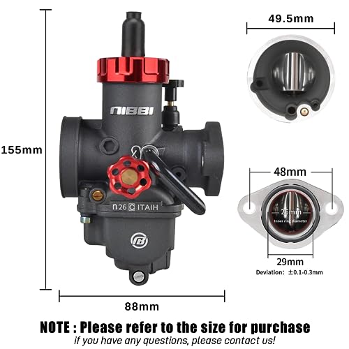 NIBBI PE26 Carburetor Kit 26mm carbureto with Carb Jets Fit for 150cc 190cc 200cc Dirt Bike Pit Bike Apollo TaoTao Lifan Kayo SSR - Image 3